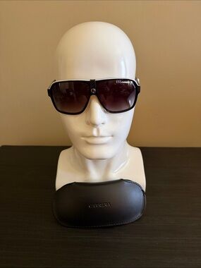 Carrera Black Frame Sunglasses with Brown Gradient Lenses